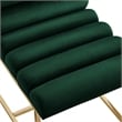 Posh Living Makynlee Velvet Armless Dining Chair Hunter Green/Gold