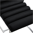 Posh Living Makynlee Velvet Armless Dining Chair Black/Chrome