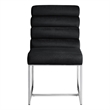 Posh Living Makynlee Velvet Armless Dining Chair Black/Chrome