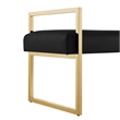 Posh Living Makynlee PU Leather Bench Black/Gold