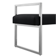 Posh Living Makynlee Velvet Bench Black/Chrome