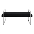 Posh Living Makynlee Velvet Bench Black/Chrome