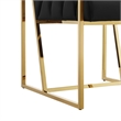 Posh Living Makynlee PU Leather Dining Chair with Arm Black/Gold