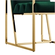 Posh Living Makynlee Velvet Dining Chair with Arm Hunter Green/Gold