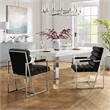 Posh Living Makynlee Velvet Dining Chair with Arm Black/Chrome