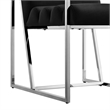 Posh Living Makynlee Velvet Dining Chair with Arm Black/Chrome