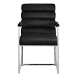 Posh Living Makynlee Velvet Dining Chair with Arm Black/Chrome