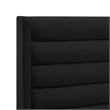 Posh Living Kaeson Upholstered Velvet & Wood King Platform Bed in Black