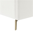 Posh Living Kaeson Upholstered Velvet & Wood Twin XL Platform Bed in Cream White