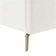 Posh Living Kaeson Upholstered Velvet & Wood Full Platform Bed in Cream White