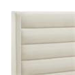 Posh Living Kaeson Upholstered Velvet & Wood Full Platform Bed in Cream White