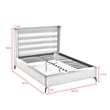 Posh Living Kaeson Upholstered Velvet & Wood Queen Platform Bed in Light Gray
