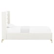 Posh Living Kaeson Upholstered Linen & Wood Twin XL Platform Bed in Light Beige