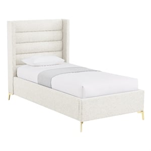 Posh Living Kaeson Linen Full Size Platform Bed Light Beige
