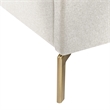 Posh Living Kaeson Upholstered Linen & Wood Queen Platform Bed in Light Beige