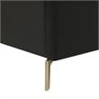 Posh Living Kam Upholstered Velvet & Wood Full Platform Bed in Black