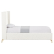 Posh Living Kam Upholstered Linen & Wood Twin XL Platform Bed in Light Beige