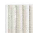Posh Living Kam Upholstered Linen & Wood Queen Platform Bed in Light Beige