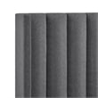 Posh Living Kam Upholstered Linen & Wood Twin XL Platform Bed in Gray