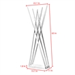 Posh Living Kayliana  Marble Base FreeStanding Rack Chrome