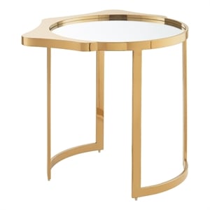 Posh Living Lamiyah End Table Gold With Mirrored Top