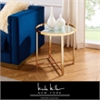 Posh Living Leiah Cross Legs End Table Gold