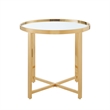 Posh Living Leiah Cross Legs End Table Gold