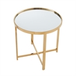 Posh Living Leiah Cross Legs End Table Gold