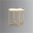 Posh Living Leiah Cross Legs End Table Gold