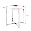 Posh Living Leiah Cross Legs End Table Gold