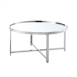 Posh Living Leiah Cross Legs Coffee Table Chrome