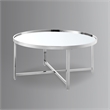 Posh Living Leiah Cross Legs Coffee Table Chrome