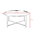 Posh Living Leiah Cross Legs Coffee Table Chrome