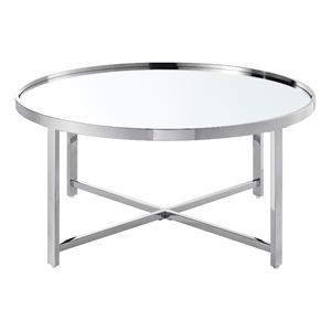 Posh Living Leiah Cross Legs Coffee Table Chrome