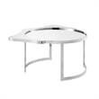 Posh Living Lamiyah Coffee Table Chrome With Mirrored Top