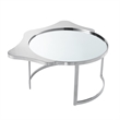 Posh Living Lamiyah Coffee Table Chrome With Mirrored Top