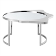 Posh Living Lamiyah Coffee Table Chrome With Mirrored Top