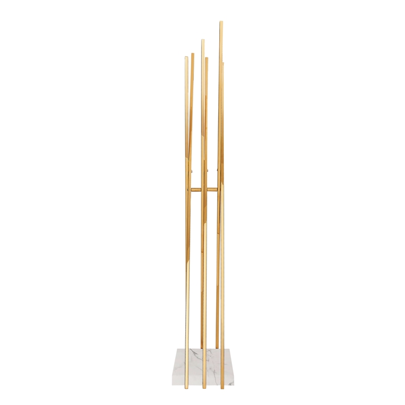 Posh Living Kayliana  Marble Base Freestanding Coat Rack Gold