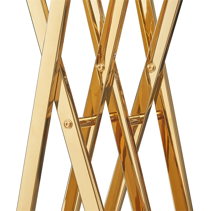 Posh Living Kayliana  Marble Base Freestanding Coat Rack Gold