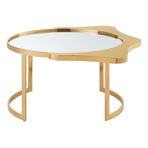 Posh Living Lamiyah Coffee Table Gold With Mirrored Top