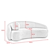 Posh Living Gabby Upholstered Sherpa & Wood Sofa with Curve Back in White