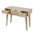 Posh Living Aralyn Wood & Rattan Vanity Table in Beige/Natural