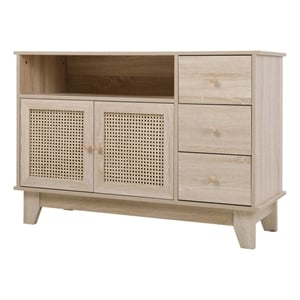 Posh Living Aralyn Wood Sideboard Console Table Media Center in Natural/Beige