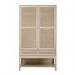 Posh Living Aralyn Wood Storage Cabinet Wardrobe Dresser in Natural/Beige