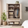 Posh Living Aralyn Wood Storage Cabinet Wardrobe Dresser in Natural/Beige