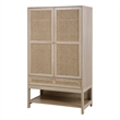 Posh Living Aralyn Wood Storage Cabinet Wardrobe Dresser in Natural/Beige