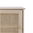 Posh Living Aralyn Rattan & Wood Side Table Nightstand in Natural/Beige