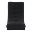 Posh Living Allana Upholstered Sherpa & Wood Rocking Chair in Black