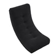 Posh Living Allana Upholstered Sherpa & Wood Rocking Chair in Black