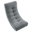 Posh Living Allana Upholstered Sherpa & Wood Rocking Chair in Gray